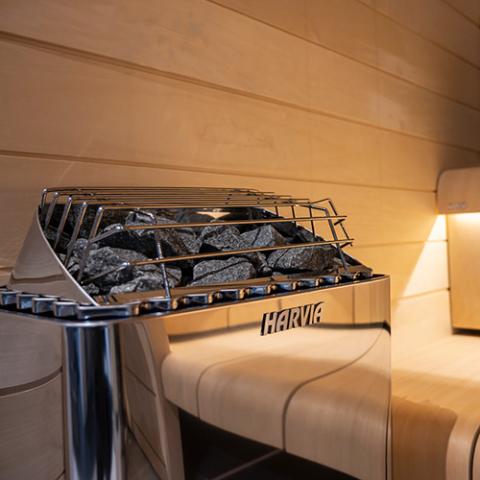 Harvia KIP Series 3.0kW Sauna Heater Package - Built-In Control