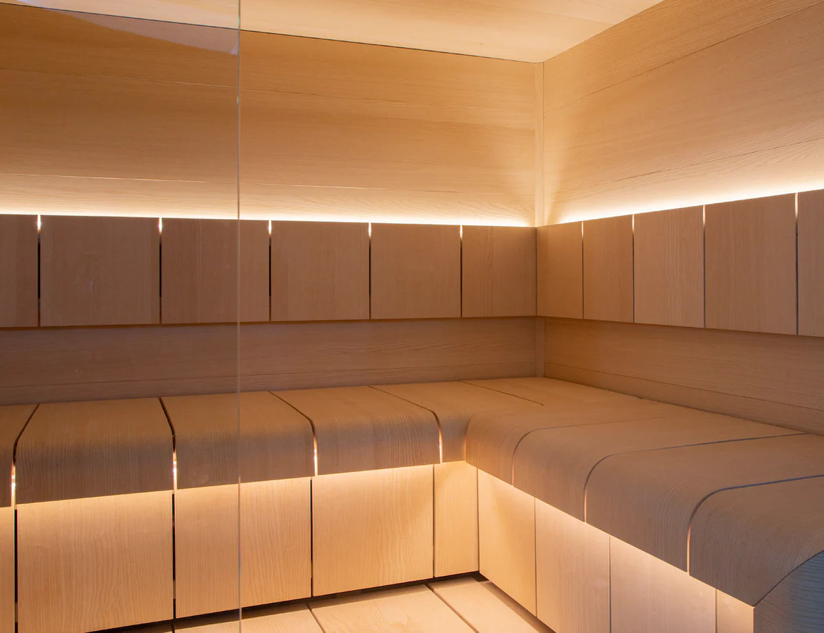ThermaSol Ventura Indoor Sauna – 2 to 6 Person Designer Sauna with Curved Benches & Virta Wi-Fi Heater
