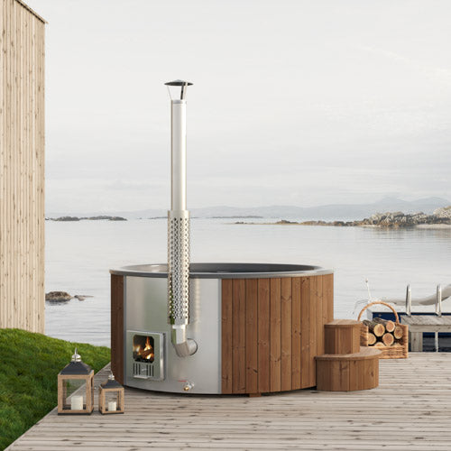SaunaLife Model S6N — 7-Person Wood-Burning Hot Tub