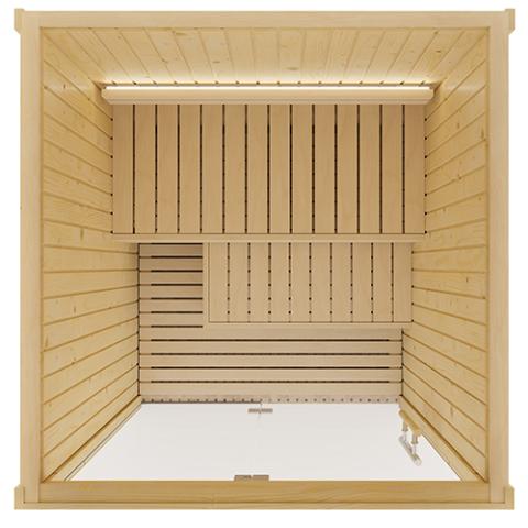 Modern Nordic Spruce indoor sauna for home use