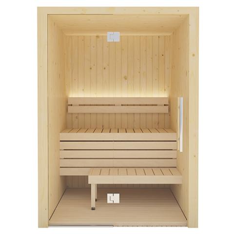 SaunaLife X2 2-person indoor sauna with full-glass front