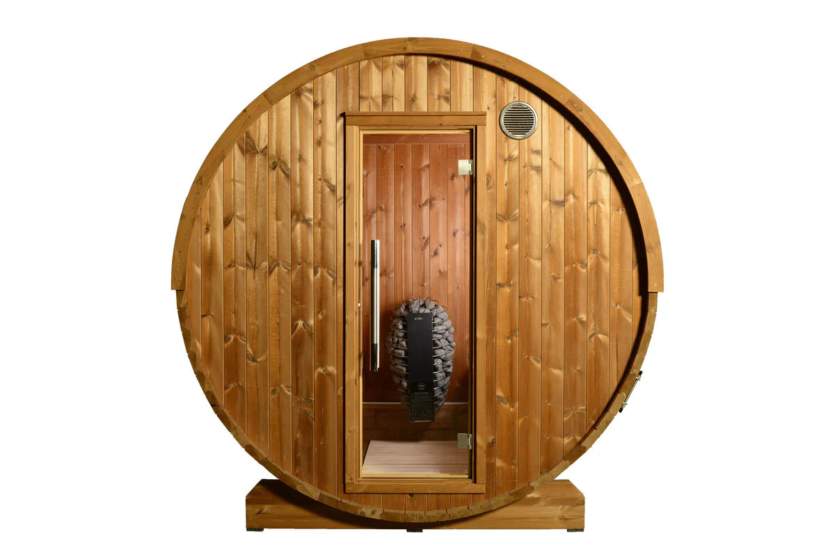 ThermaSol Kuuma V2 Barrel Sauna – 4-6 Person Outdoor Sauna with Spirit Wi-Fi Heater