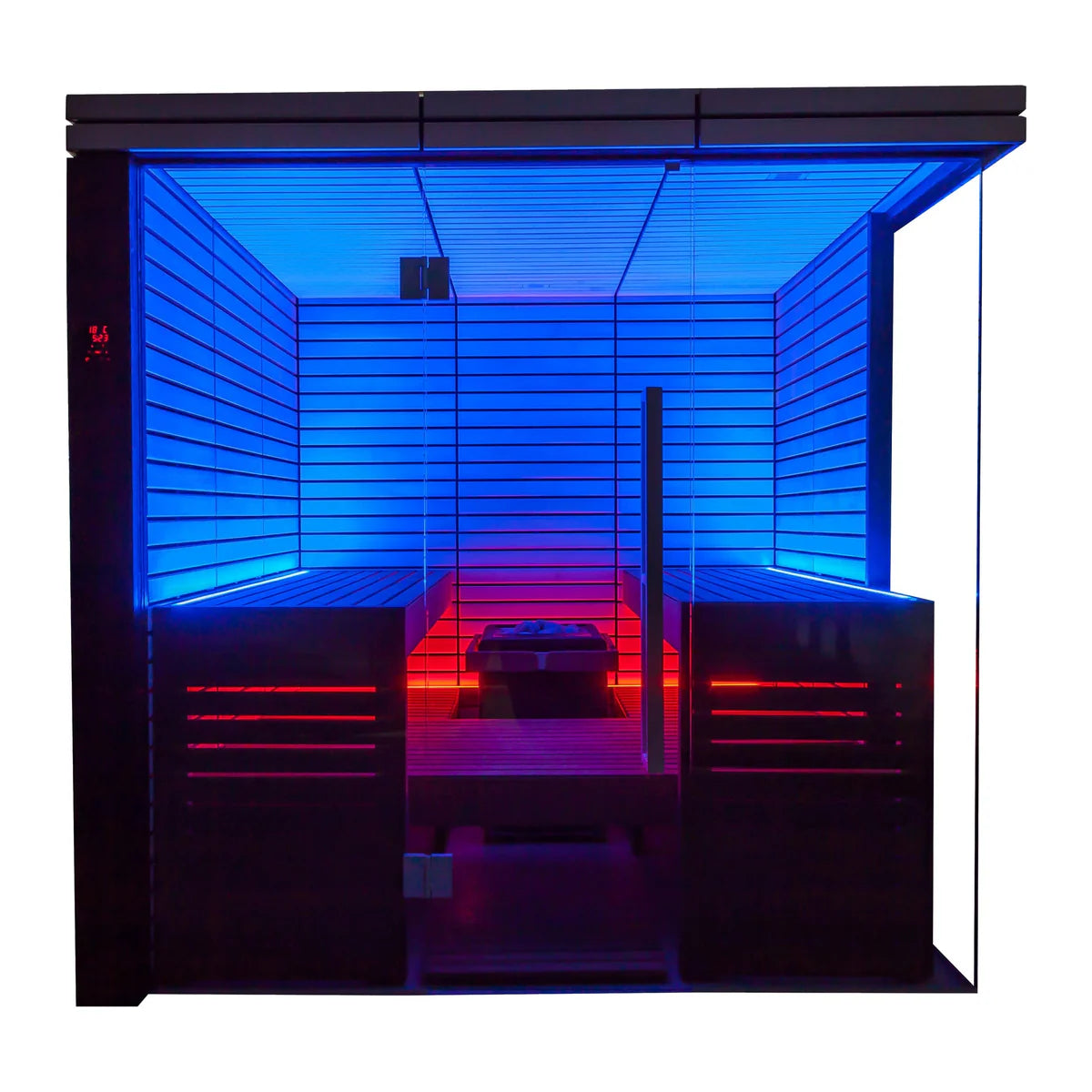 ThermaSol Lindea View Indoor Sauna – 2 to 6 Person Sauna Cabin with Glass Door & Wi-Fi Virta Heater