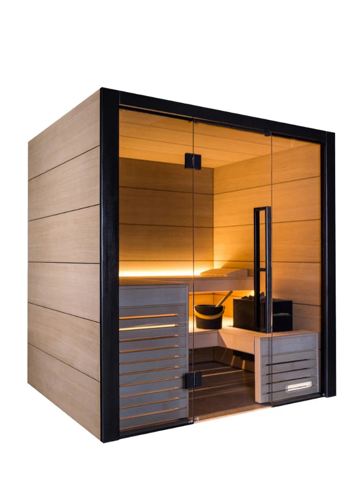 ThermaSol Fuji Indoor Sauna – 2 to 5 Person Luxury Sauna with Virta Wi-Fi Heater & Oak Interior