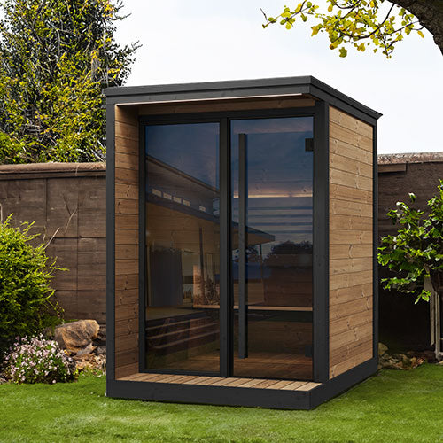 SaunaLife GL4 Outdoor Sauna Kit – Garden Luxury-Series Thermo-Spruce Sauna (Up to 4 Persons)