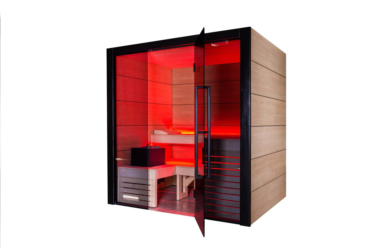 ThermaSol Fuji Indoor Sauna – 2 to 5 Person Luxury Sauna with Virta Wi-Fi Heater & Oak Interior