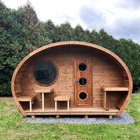 SaunaLife G11 8-Person Outdoor Sauna – Luxury 2-Room Backyard Retreat