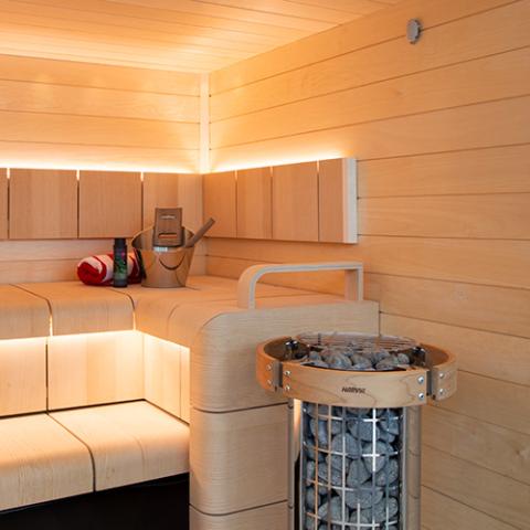 Harvia Cilindro Half Series 10.5kW Sauna Heater Package-External Control
