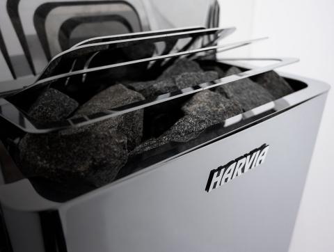 Harvia The Wall 6kW Black Steel Sauna Heater with Built In Control