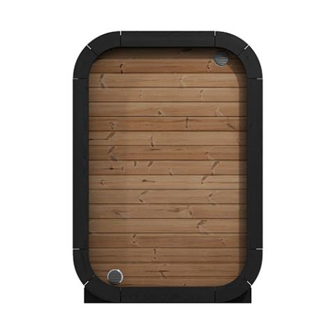 SaunaLife CL3G 2 Person Cube Sauna Front Glass Outdoor Sauna