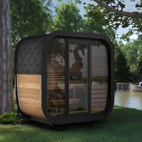 SaunaLife CL4G 3-Person Cube Sauna With Front Glass