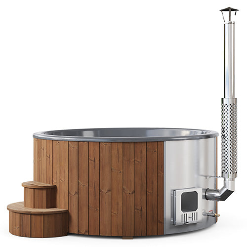 SaunaLife Model S6N — 7-Person Wood-Burning Hot Tub