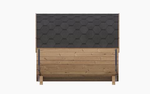 SaunaLife E8G 6-Person Barrel Sauna With Front Glass