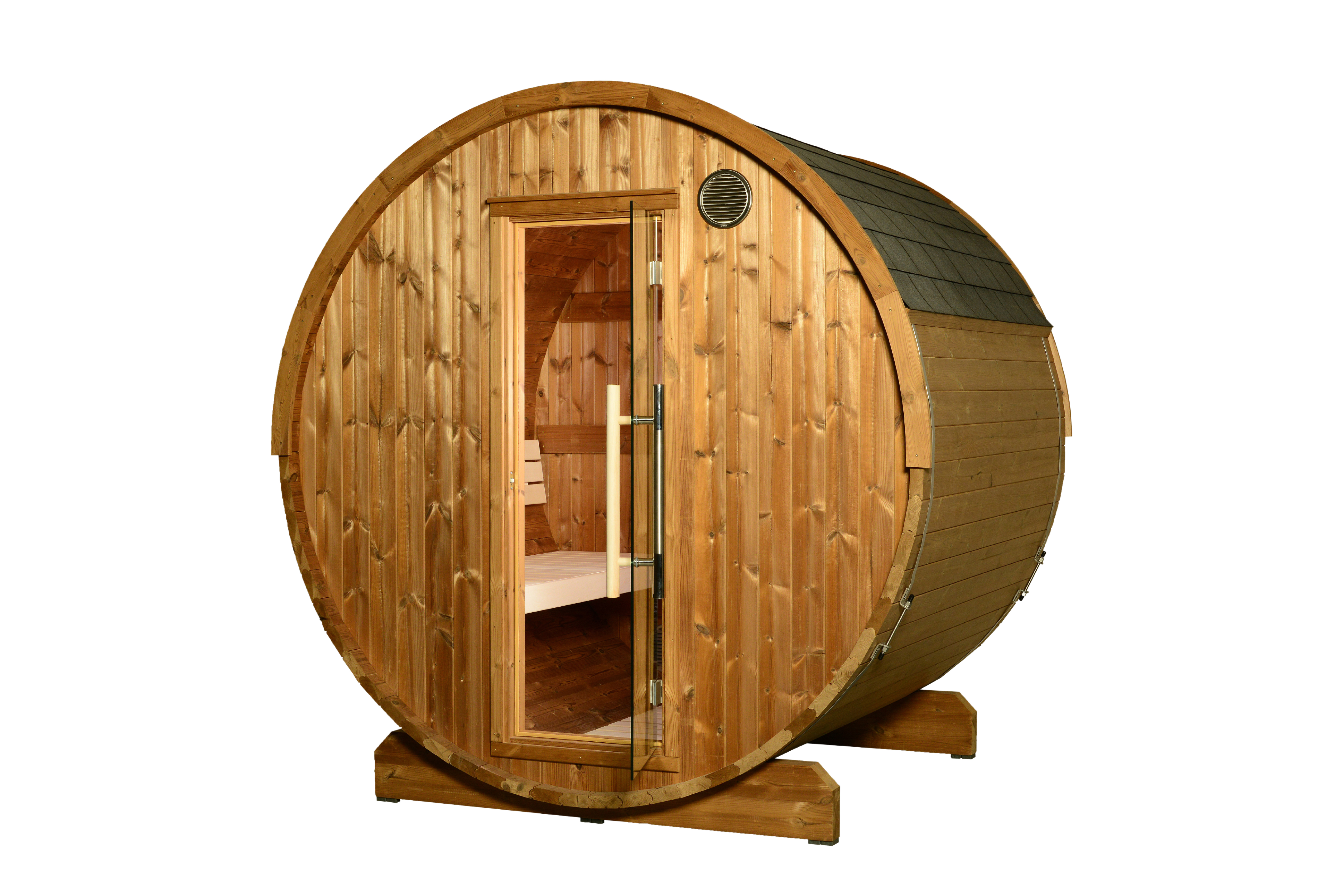 ThermaSol Kuuma V2 Barrel Sauna – 4-6 Person Outdoor Sauna with Spirit Wi-Fi Heater