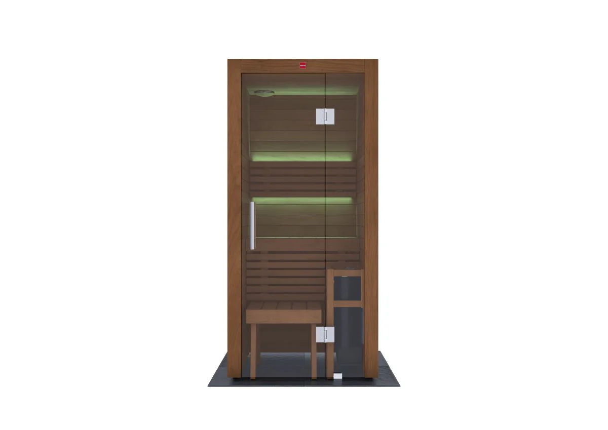 ThermaSol Utu Indoor Sauna – 1 to 3 Person Indoor Sauna with LED Lighting & Finnish Wall Heater