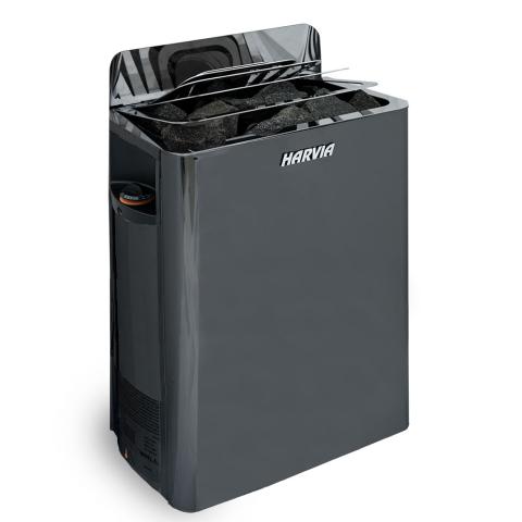 Harvia The Wall 6kW Black Steel Sauna Heater with Built In Control