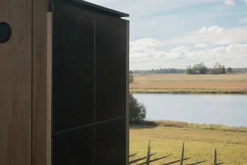 ThermaSol Solaris - Tile Oak, 2-3 Person, Solar-Powered Outdoor Sauna