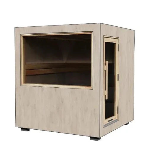 ThermaSol Solaris - Tile Oak, 2-3 Person, Solar-Powered Outdoor Sauna