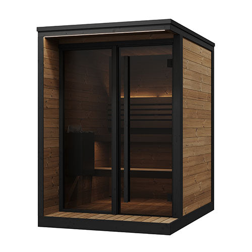 SaunaLife GL4 Outdoor Sauna Kit – Garden Luxury-Series Thermo-Spruce Sauna (Up to 4 Persons)